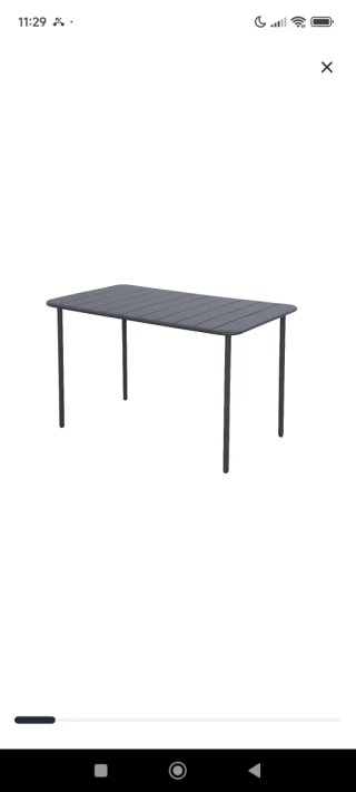 Mesa exterior metal negra