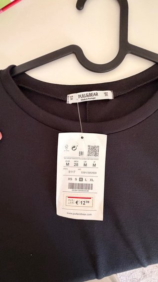 Vestido Negro Pull&Bear Talla M
