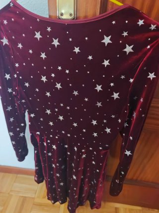Vestido Terciopelo Estrellas SHEIN Talla S