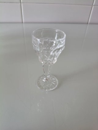 Juego Jarra y 6 Copas Vino Dulce Cristal