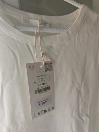 Blusa blanca mujer Talla L encaje