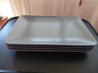Set di 4 fontane/vassoi rettangolari