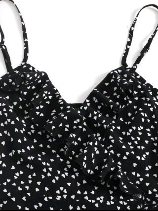 Vestido cruzado estampado corazones