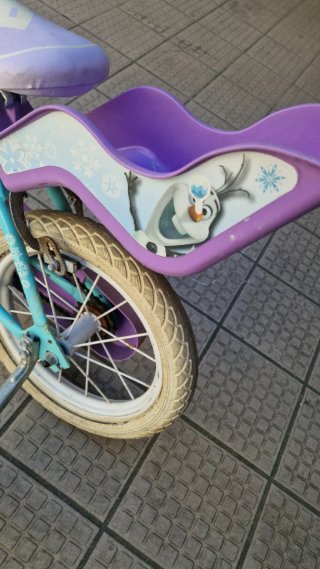 Bicicletta Frozen bambina con rotelle