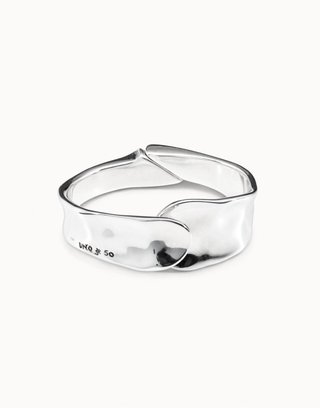 UNOde50. Brazalete bañado en plata de ley.