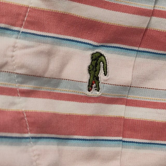 Camisa Lacoste Rayas Manga Larga Hombre