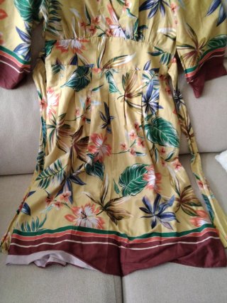 Vestido Pedro del Hierro floral amarillo Talla L