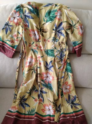 Vestido Pedro del Hierro floral amarillo Talla L