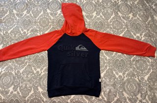 Sudadera Quiksilver Azul y Roja Talla XS niño