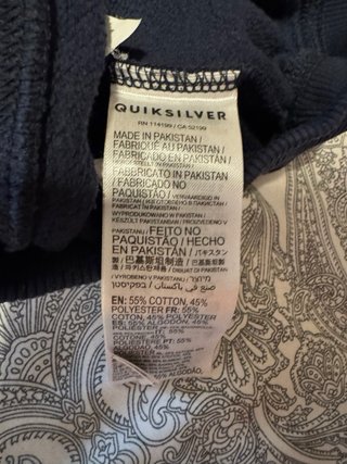 Sudadera Quiksilver Azul y Roja Talla XS niño