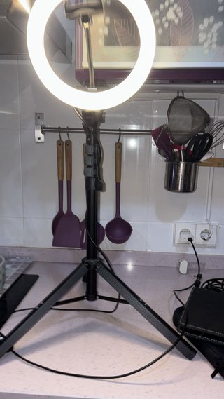 Anillo de luz LED con trípode
