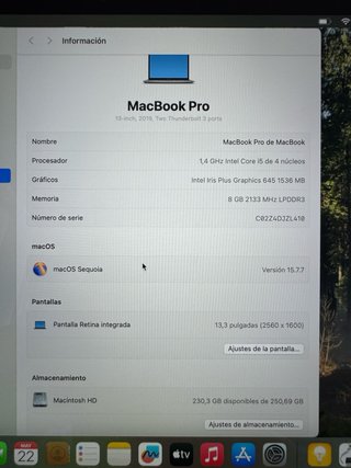 MacBook Pro 13" 2019 Gris Espacial