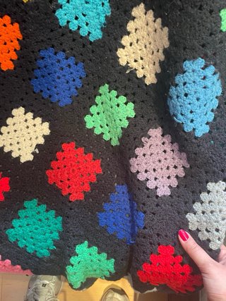 Manta Crochet Vintage Multicolor 120x160
