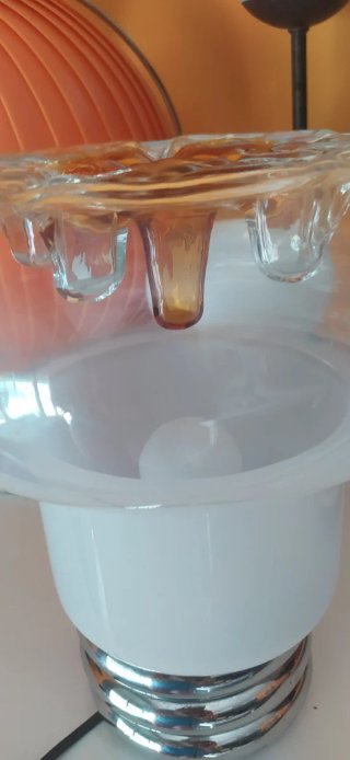 Lámpara Vintage Cristal Murano Metal..
