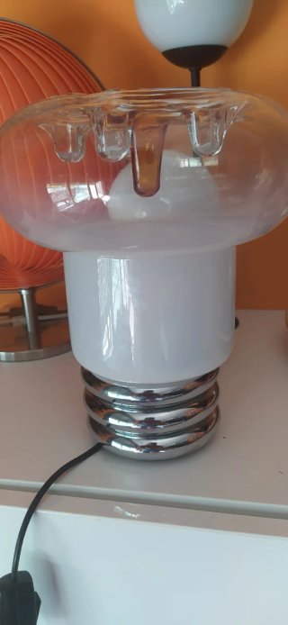 Lámpara Vintage Cristal Murano Metal..