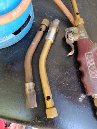 Soplete fontanero con bombona gas