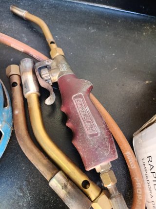 Soplete fontanero con bombona gas