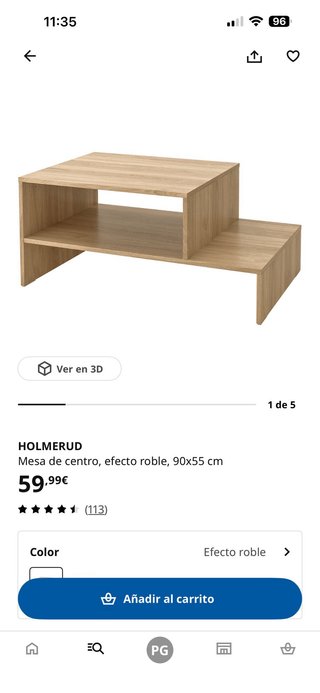 Mesa de centro Holmerud Ikea