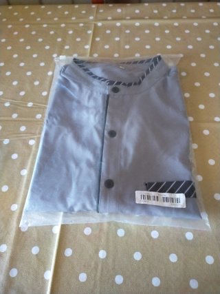 Camicia uomo grigia con colletto alla coreana