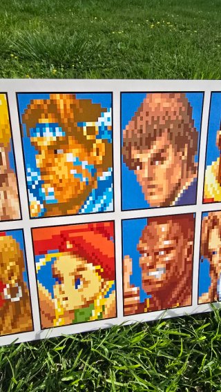 Super Street Fighter II Turbo Pixel Art 70x25