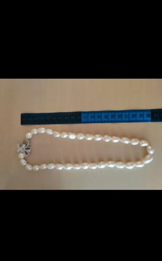 Collar y Pulsera Perlas Cierre lazo