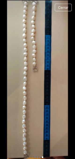 Collar y Pulsera Perlas Cierre lazo