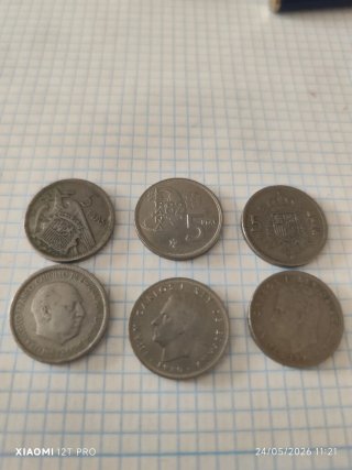 Monedas antiguas coleccionables