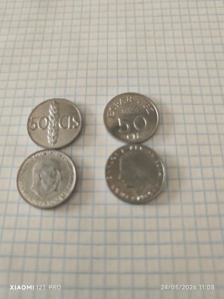 Monedas antiguas coleccionables