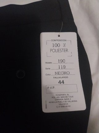 Pantalón de camarero BASIC negro