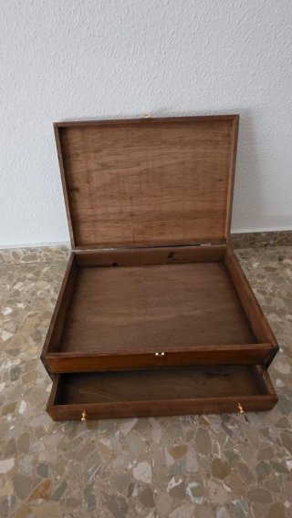 Caja Madera Vintage Felices Fiestas