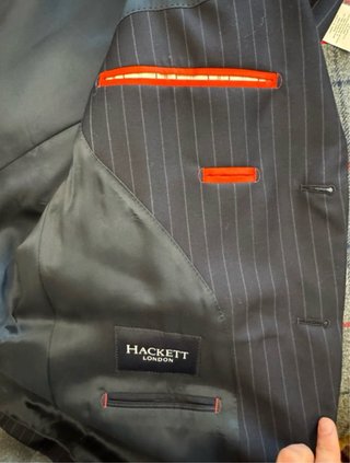 Americana Hackett - Talla 42R - Azul Rayas