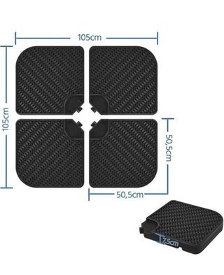 Sombrilla Songmics 3m Beige + Base con luz de led