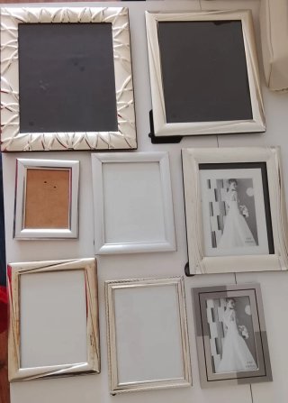 Lote de 7 Marcos de Fotos Plateados