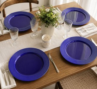 Set 4 sottopiatti Pagnossin Treviso blu cobalto