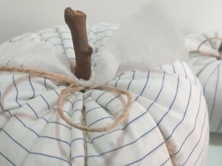 Lote 4 calabazas de tela hechas a mano