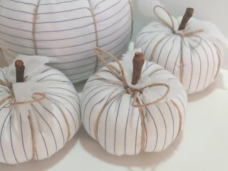 Lote 4 calabazas de tela hechas a mano