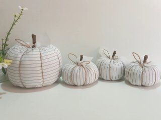 Lote 4 calabazas de tela hechas a mano