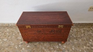 Baúl madera estilo árabe/colonial