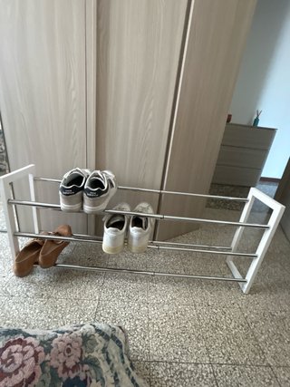 Scarpiera metallo e legno allungabile e da armadio