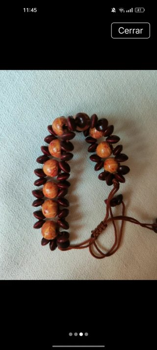 Pulsera Abalorios Naturales Hecha a Mano