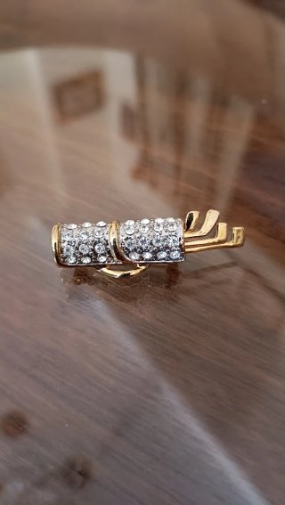 Broche vintage golf Strass dorado