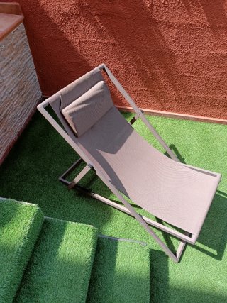 Amaca pieghevole in alluminio grigio