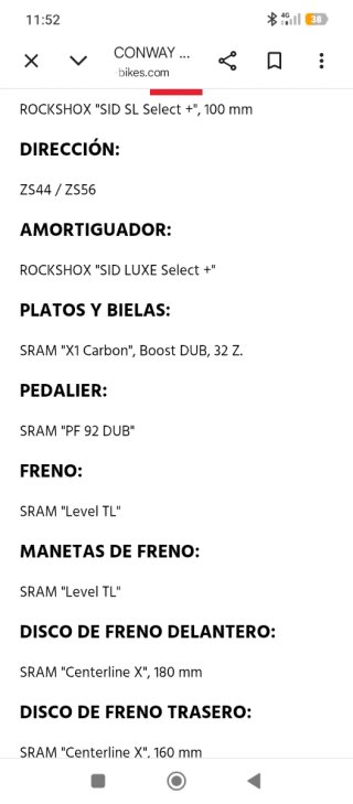 Conway RLC FS7 Bicicleta Montaña