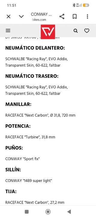 Conway RLC FS7 Bicicleta Montaña