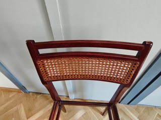 Sillas Mid Century Madera y Rattan