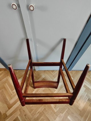 Sillas Mid Century Madera y Rattan