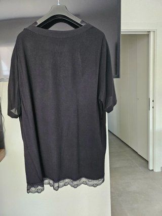 Blusa Elena Mirò nera con pizzo