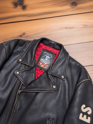 Diesel Cazadora Cuero Biker Vintage talla XL
