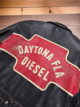 Diesel Cazadora Cuero Biker Vintage talla XL