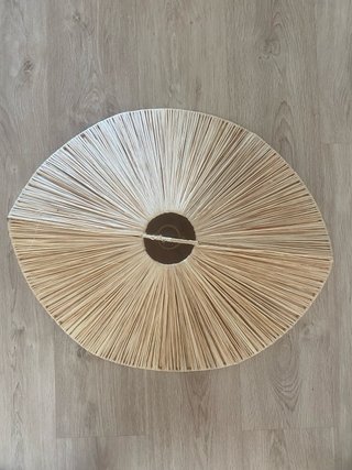 Pantalla lámpara colgante rafia natural